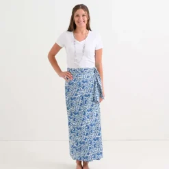 Pomegranate Inc Amaranth Blue Wrap Skirt Discount