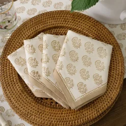 Pomegranate Inc Anika Beige Napkin | Set of 4 Clearance