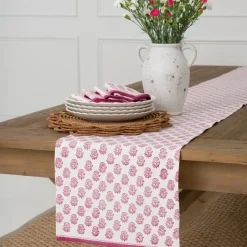 Pomegranate Inc Anika Fuchsia Table Runner New