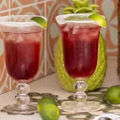 Pomegranate Inc Bauble Barware Margarita Glass | Set of 4 Hot