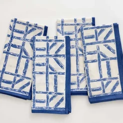 Pomegranate Inc Blue Bamboo Napkin | Set of 4 New