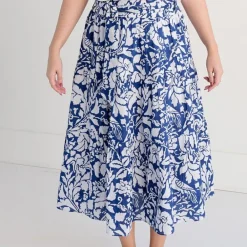 Pomegranate Inc Blue Parrot Tiered Skirt Outlet
