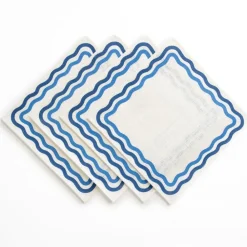 Pomegranate Inc Blue Square Wave Placemat | Set of 4 Outlet