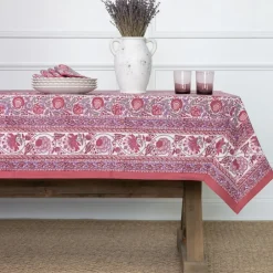 Pomegranate Inc Bohemian Floral Dusty Rose Tablecloth Hot