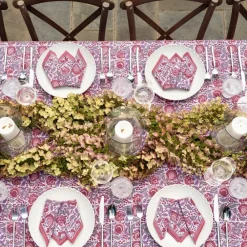 Pomegranate Inc Bohemian Floral Dusty Rose Tablecloth Hot