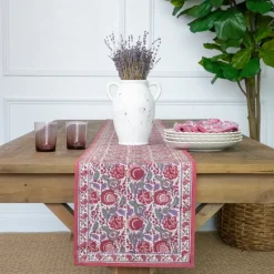 Pomegranate Inc Bohemian Floral Dusty Rose Table Runner Outlet