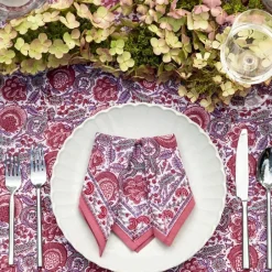 Pomegranate Inc Bohemian Floral Dusty Rose Napkin | Set of 4 Best