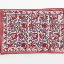 Pomegranate Inc Bohemian Floral Dusty Rose Placemat | Set of 4 Clearance