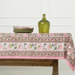 Pomegranate Inc Bohemian Floral Moss & Mauve Tablecloth Hot