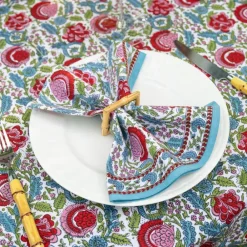 Pomegranate Inc Bohemian floral printed cotton napkins Online