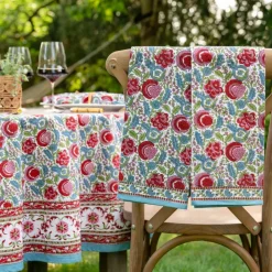 Pomegranate Inc Bohemian Floral Turquoise Tea Towels | Set of 2 Hot