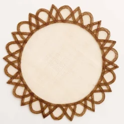 Pomegranate Inc Brown Woven Round Exotic Placemats