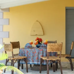 Pomegranate Inc Cactus Flower Blue & Poppy Tablecloth Sale