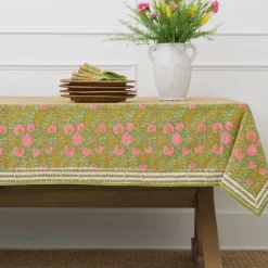 Pomegranate Inc Cactus Flower Fern & Flamingo Tablecloth Outlet