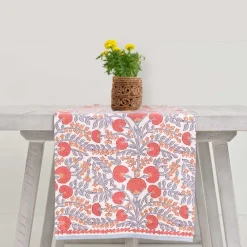 Pomegranate Inc Cactus Flower Ivory Table Runner Discount