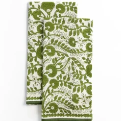 Pomegranate Inc Cactus Flower Lettuce Green Tea Towels New