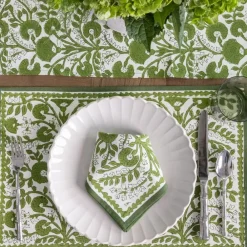 Pomegranate Inc Cactus Flower Lettuce Green Placemat | Set of 4 Sale
