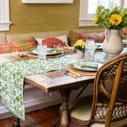 Pomegranate Inc Cactus Flower Lettuce Green Table Runner Online