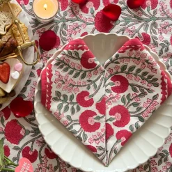 Pomegranate Inc Cactus Flower Scarlet & Rose Napkin | Set of 4 Hot