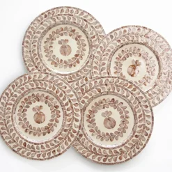 Pomegranate Inc Capiz Shell Pomegranate Charger Taupe | Set of 4 Online