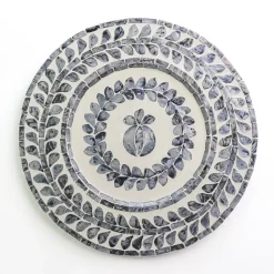 Pomegranate Inc Capiz Shell Pomegranate Charger Slate | Set of 4 Clearance