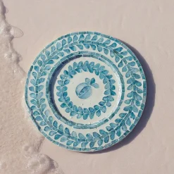 Pomegranate Inc Capiz Shell Pomegranate Charger Teal | Set of 4 Hot