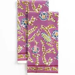 Pomegranate Inc Climbing Dahlia Lilac Tea Towels Hot