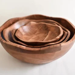 Pomegranate Inc Coton Colors Fundamental Wood Ruffle Bowl Online