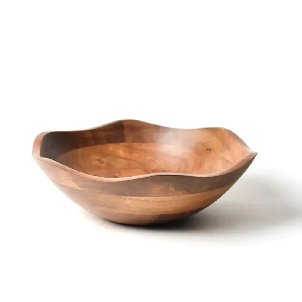 Pomegranate Inc Coton Colors Fundamental Wood Ruffle Bowl Online