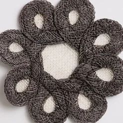 Pomegranate Inc Dark Oak Woven Doodles Coaster | Set of 4 Best