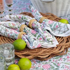 Pomegranate Inc Dove & Cypress Pink & Green Napkin | Set of 4 Online
