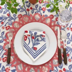 Pomegranate Inc Emma Red & Blue Napkin | Set of 4 Clearance