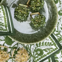 Pomegranate Inc Fern Bouquet Beaded Napkin Ring | Set of 4 Sale