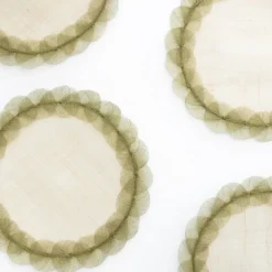 Pomegranate Inc Fern Poplar Leaf Rice Paper Placemat | Set of 4 Clearance