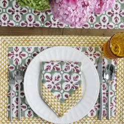 Pomegranate Inc Fleur de Lis Antique Jade Placemat | Set of 4 Clearance