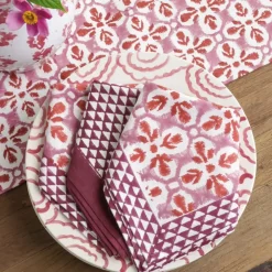 Pomegranate Inc Fleur de Lis Rose Napkin | Set of 4 Discount