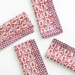 Pomegranate Inc Fleur de Lis Rose Napkin | Set of 4 Discount