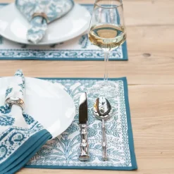Pomegranate Inc Floral Trellis Aqua Placemat | Set of 4 Sale