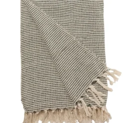Pomegranate Inc Forest Green Woven Throw Outlet