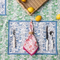 Pomegranate Inc Gardenia Vine Azure Placemat | Set of 4 Best