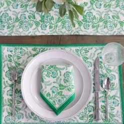 Pomegranate Inc Gardenia Vine Emerald Placemat | Set of 4 Online