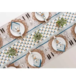 Pomegranate Inc Gaya Teal & Marigold Table Runner Online