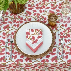 Pomegranate Inc Ginkgo Coral Napkin | Set of 4 Hot