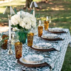 Pomegranate Inc Ginkgo Teal Tablecloth Clearance