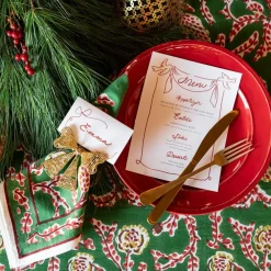 Pomegranate Inc Gold Bow Beaded Napkin Ring | Set of 4 Sale