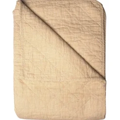 Pomegranate Inc Golden Wheat Stripe Quilt New