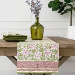 Pomegranate Inc Grecian Palm Fern & Magenta Table Runner Online