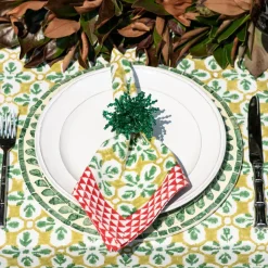 Pomegranate Inc Green Acrylic Beaded Napkin Ring | Set of 4 Best