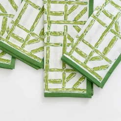 Pomegranate Inc Green Bamboo Napkin | Set of 4 New