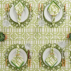 Pomegranate Inc Green Bamboo Tablecloth Clearance